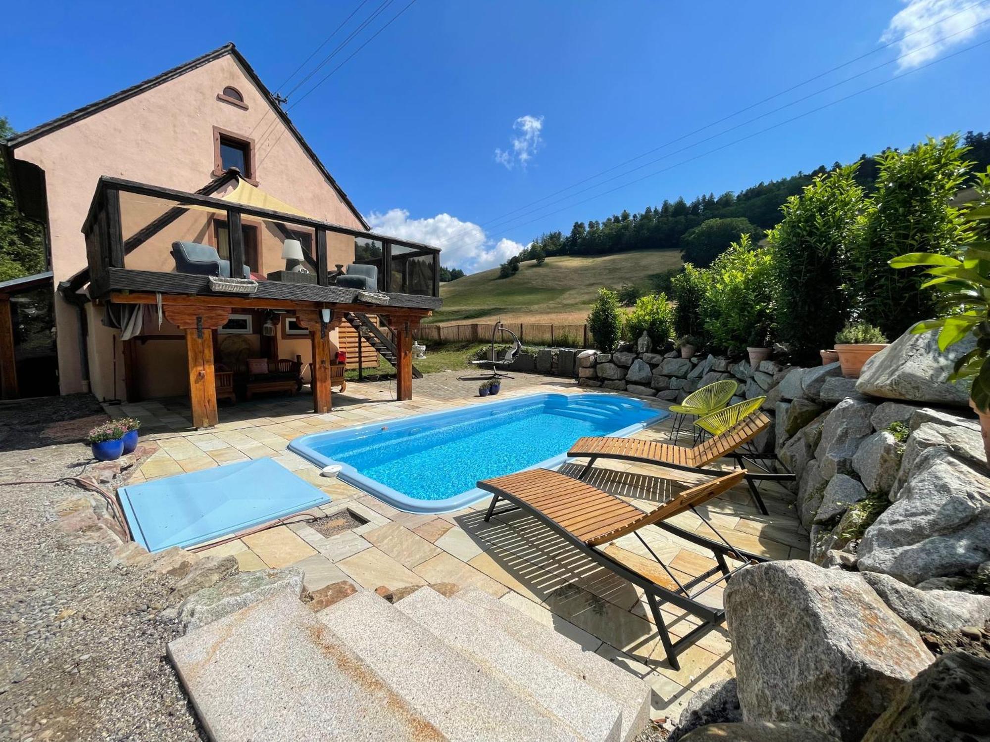 Ferienhaus Kappel Mit Pool Freiburg im Breisgau Ngoại thất bức ảnh